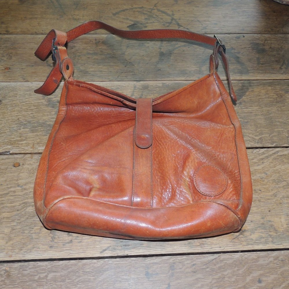 Vintage Leather Earthbag by Fred Salerno